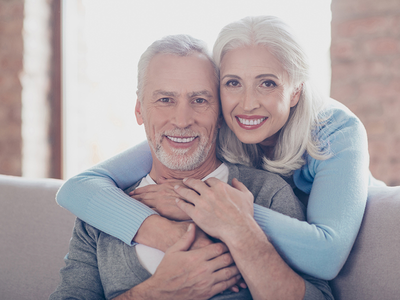 Mature Couple Smiling with Beautiful Teeth